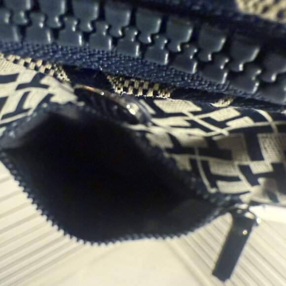 Tommy Hilfiger Navy Blue Backpack – Medium Size, Geometric Print, Everyday Desig - Picture 4 of 6